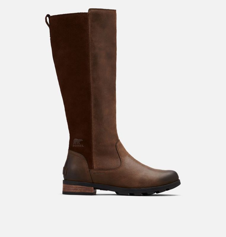 Sorel Dam Gummistövlar Svarta Brun - Emelie™ Tall Låga - HCR-276415